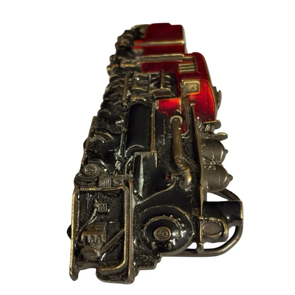 Train Belt Buckle‎ Steam Engine The Great American Buckle Co. USA #1083 1983 VTG